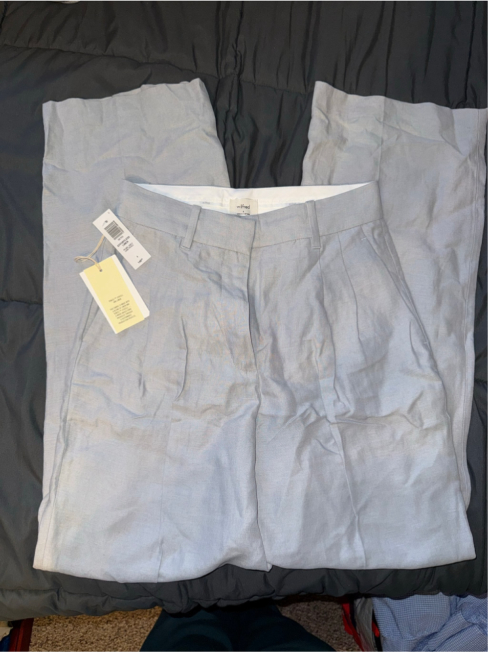 Women's Wilfred Effortless Linen Trousers Size 4 Pearl Grey